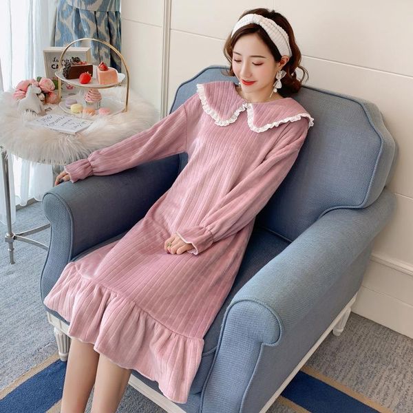 women's sleepwear women winter pijama kawaii flannel nightwear warm nightgowns nightdress ruffles cute lounger wear plus size underwear, Black;red
women's sleepwear women winter pijama kawaii flannel nightwear warm nightgowns nightdress ruffles cute lounger wear plus size underwear, Black;red