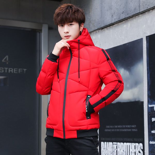 fashion men's hooded parkas printing patchwork male cotton clothing winter windproof keep warm coats kg-302, Black
fashion men's hooded parkas printing patchwork male cotton clothing winter windproof keep warm coats kg-302, Black