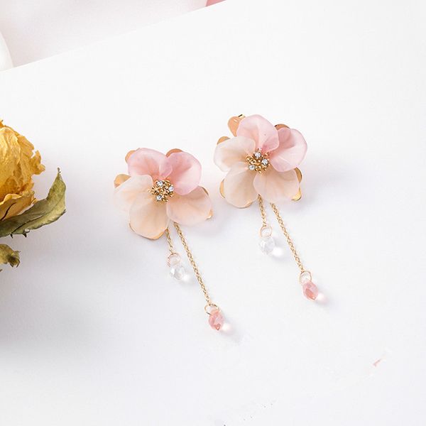 new fashion women earring jewelry sweet acrylic shell tassel earrings temperament frosted petal crystal flower long pendant earrings, Silver
new fashion women earring jewelry sweet acrylic shell tassel earrings temperament frosted petal crystal flower long pendant earrings, Silver