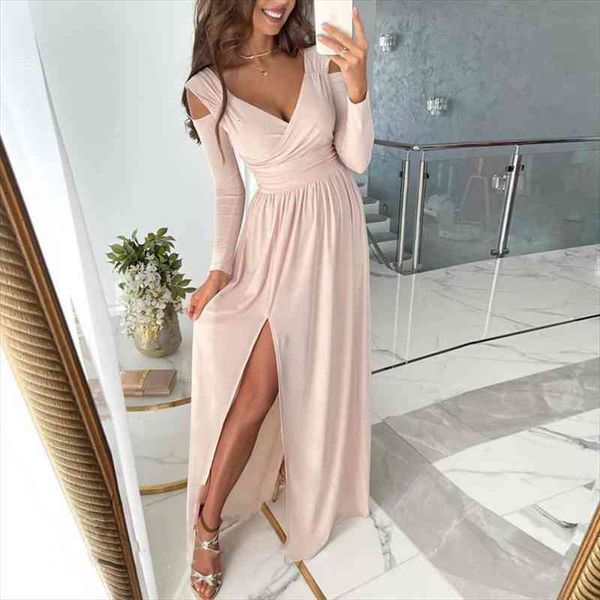 fashion hollow out long sleeve dresses women deep v neck slim slit party dress spring office ladies elegant dress, Black;gray
fashion hollow out long sleeve dresses women deep v neck slim slit party dress spring office ladies elegant dress, Black;gray