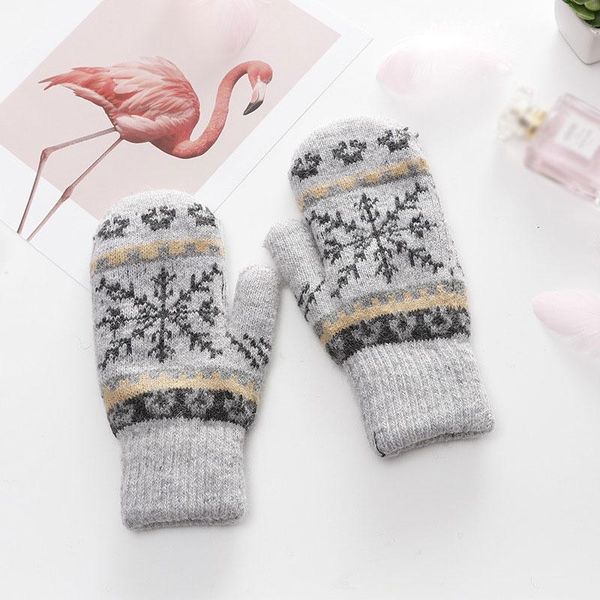 five fingers gloves snowflake knitted for women gift merry christmas decrative outdoor full finger mittens, Blue;gray
five fingers gloves snowflake knitted for women gift merry christmas decrative outdoor full finger mittens, Blue;gray
