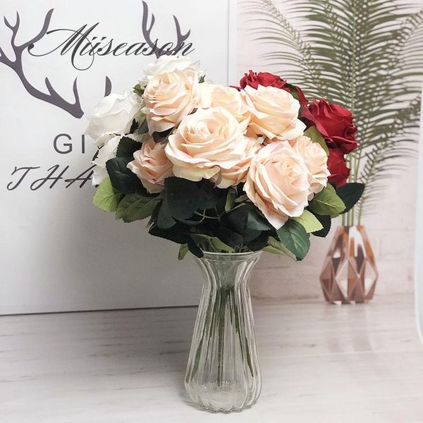 10 heads pink acacia rose artificial flowers silk for wedding decoration fake big flowers red for home decor autumn
10 heads pink acacia rose artificial flowers silk for wedding decoration fake big flowers red for home decor autumn