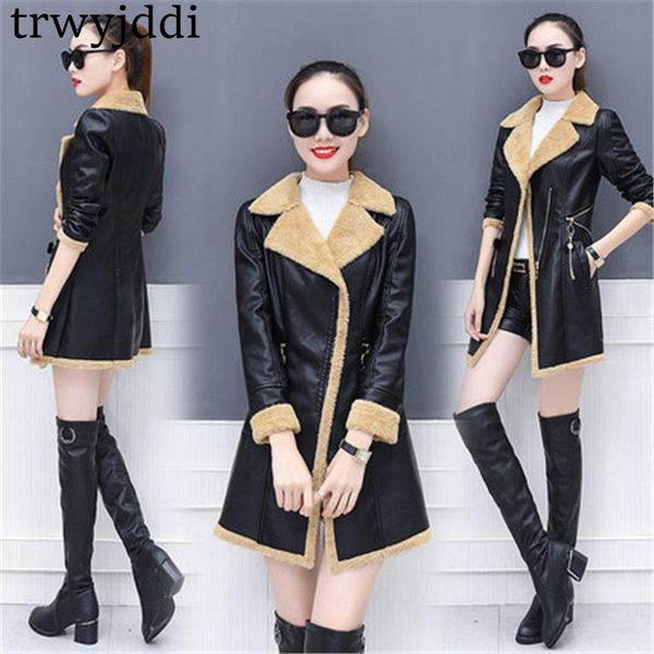 new 2020 autumn winter faux leather coat women pu leather jacket women overcoat black lapel slim windbreaker outerwear n436, Tan;black
new 2020 autumn winter faux leather coat women pu leather jacket women overcoat black lapel slim windbreaker outerwear n436, Tan;black