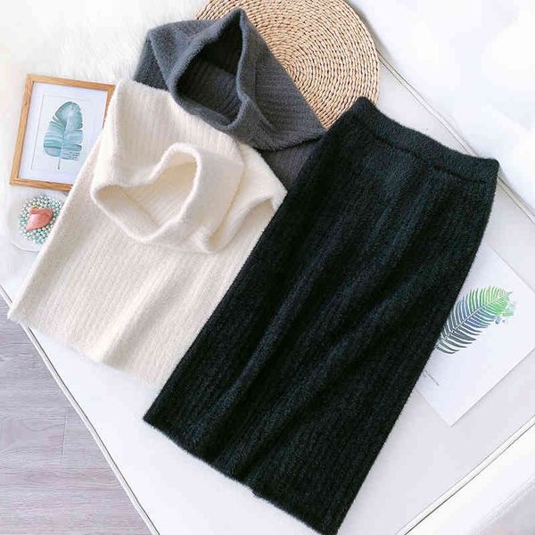 high waist pure color autumn knitted a-line thick women skirt jupe femme saia saho, Black
high waist pure color autumn knitted a-line thick women skirt jupe femme saia saho, Black