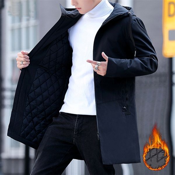 warm winter long jacket men hooded slim korean parka hombre long jacket coat warm mens windbreaker parkas cotton youth clothing 201217, Black
warm winter long jacket men hooded slim korean parka hombre long jacket coat warm mens windbreaker parkas cotton youth clothing 201217, Black