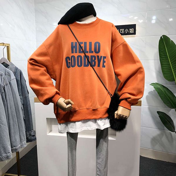 mimiko 2020 winter new korean letter stitching fake two piece plush sweater for girls, Black
mimiko 2020 winter new korean letter stitching fake two piece plush sweater for girls, Black