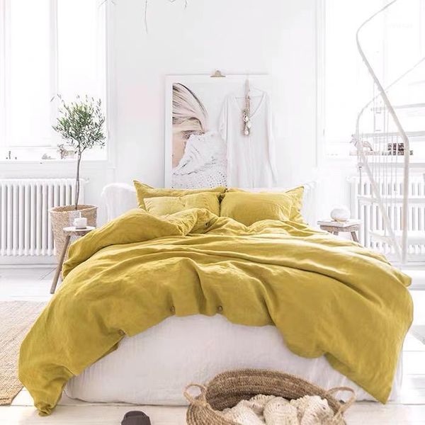 100% linen bedding set bright yellow winter bed comforter cover king size flat sheet duvet cover pillowcases 4 pieces set1
100% linen bedding set bright yellow winter bed comforter cover king size flat sheet duvet cover pillowcases 4 pieces set1