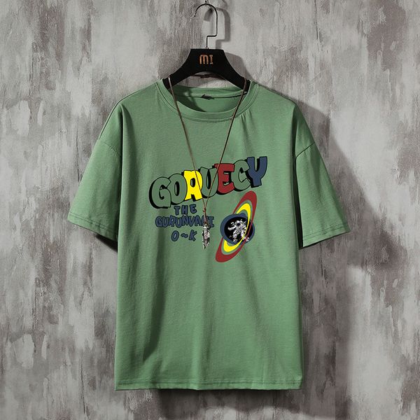 2021 new summer short-sleeved t-shirt colorful letter shirt men's large size u0jy, White;black
2021 new summer short-sleeved t-shirt colorful letter shirt men's large size u0jy, White;black