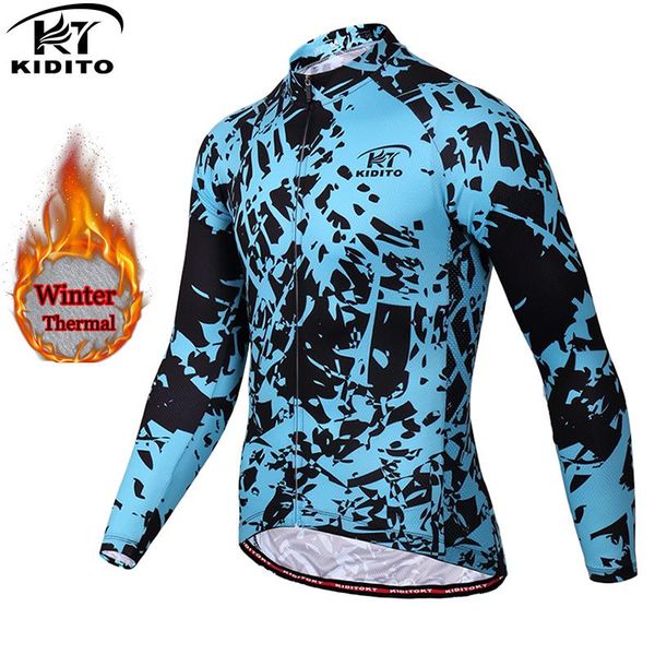 kiditokt winter thermal fleece long sleeves cycling jersey keep warm mtb bicycle cycling wear racing bike clothes, Black;red
kiditokt winter thermal fleece long sleeves cycling jersey keep warm mtb bicycle cycling wear racing bike clothes, Black;red