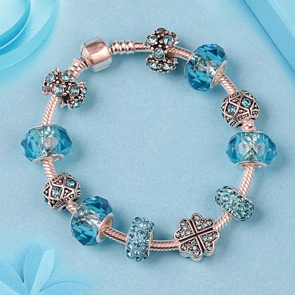charm bracelets euroean & american classic blue flower crystal diy bead bangles tibetan silver bracelet fashion jewelry, Golden;silver
charm bracelets euroean & american classic blue flower crystal diy bead bangles tibetan silver bracelet fashion jewelry, Golden;silver