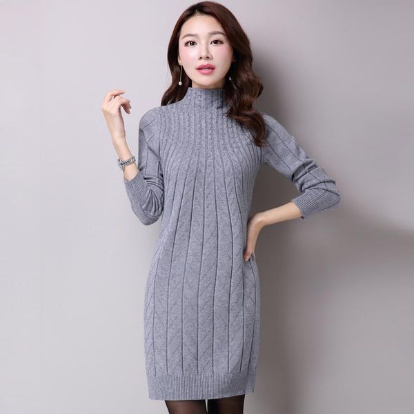 autumn winter long turtleneck pullover sweater dress long sleeve womens knitting pullovers high neck knitted basic female top, White;black
autumn winter long turtleneck pullover sweater dress long sleeve womens knitting pullovers high neck knitted basic female top, White;black
