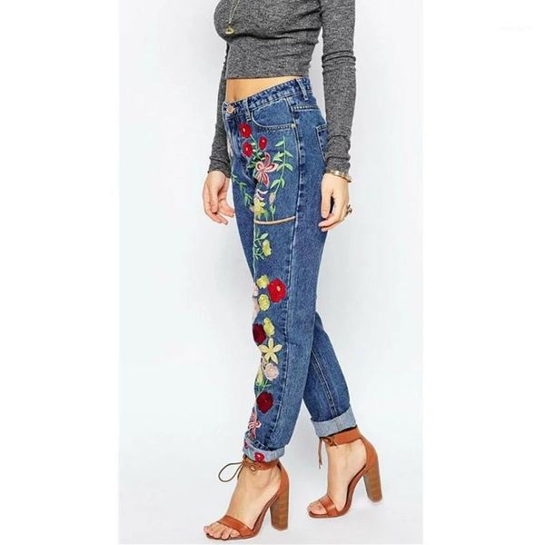 women's jeans embroidery fashion boyfriend for woman loose casual denim pants1, Blue
women's jeans embroidery fashion boyfriend for woman loose casual denim pants1, Blue