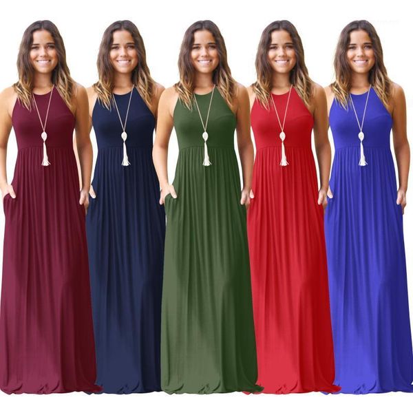 casual dresses vestidos plus size dress women summer solid maxi spaghetti straps sleeveless loose long with pockets1, Black;gray
casual dresses vestidos plus size dress women summer solid maxi spaghetti straps sleeveless loose long with pockets1, Black;gray