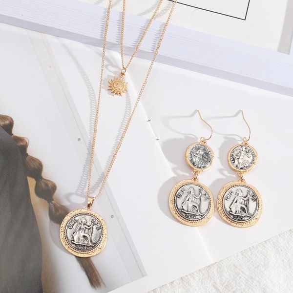 2020 new vintage baroque style long coin sweater chain double layer necklace for women, Silver
2020 new vintage baroque style long coin sweater chain double layer necklace for women, Silver