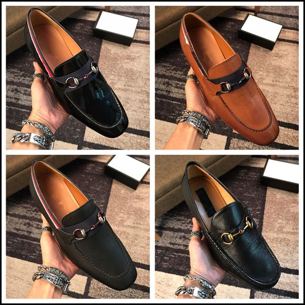 men dress genuine leather men formal shoes oxfords business round toe for man dress shoes wedding social formal men dress shoes, Black