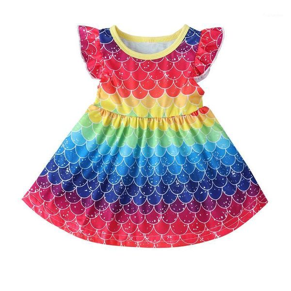 emmababy baby girls summer fashion rainbow color dress scales pattern round neck flying sleeve korean princess dress1, Red;yellow
emmababy baby girls summer fashion rainbow color dress scales pattern round neck flying sleeve korean princess dress1, Red;yellow
