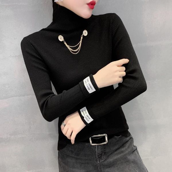 women's sweaters #6230 spring autumn sweater women turtleneck pullovers solid slim basic female long sleeved casual tight knitted, White;black
women's sweaters #6230 spring autumn sweater women turtleneck pullovers solid slim basic female long sleeved casual tight knitted, White;black