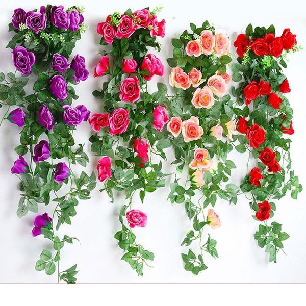 decorative flowers & wreaths 240cm artificial fake silk rose flower string ivy vine leaf garland arch decor green leaves home party hanging
decorative flowers & wreaths 240cm artificial fake silk rose flower string ivy vine leaf garland arch decor green leaves home party hanging
