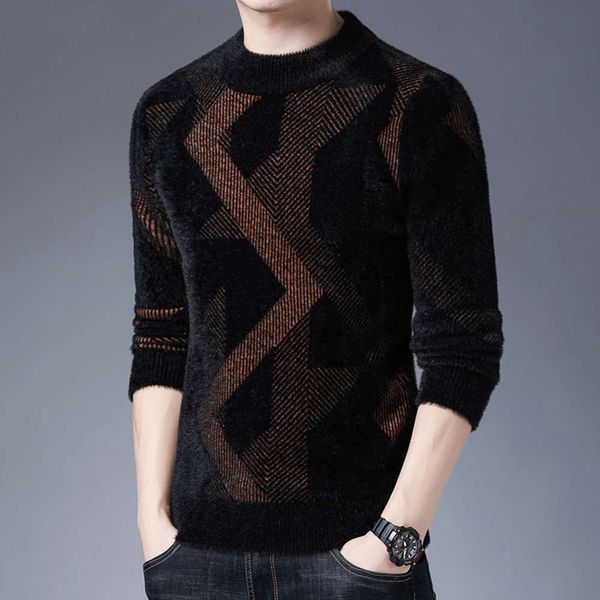 autumn and winter new imitation mink cashmere casual round neck knitted korean loose men's sweater fashion, Black
autumn and winter new imitation mink cashmere casual round neck knitted korean loose men's sweater fashion, Black