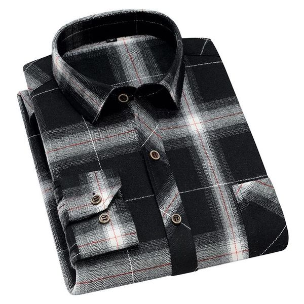 men's casual shirts aoliwen brand men 45% cotton black white long sleeve plaid shirt trend sweat absorption comfortable soft slim fit, White;black
men's casual shirts aoliwen brand men 45% cotton black white long sleeve plaid shirt trend sweat absorption comfortable soft slim fit, White;black
