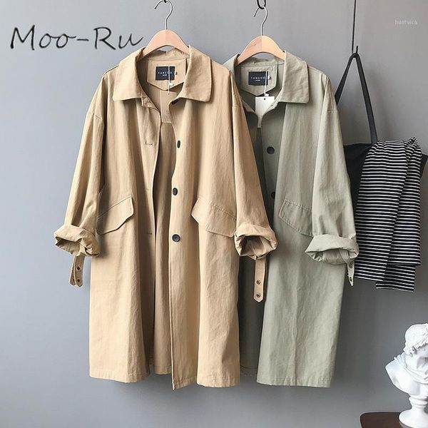 moo-ru 2020 spring new style trench coat female korean version of the long loose thin long-sleeved overalls1, Tan;black
moo-ru 2020 spring new style trench coat female korean version of the long loose thin long-sleeved overalls1, Tan;black