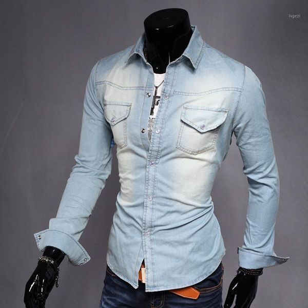 mrmt 2021 brand spring men's denim shirt pocket slim shirt for male long sleeve 1, White;black
mrmt 2021 brand spring men's denim shirt pocket slim shirt for male long sleeve 1, White;black