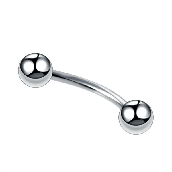 2pcs 16g steel curved barbell ear eyebrow belly ring piercing double balls banana women navel ring body jewelry barbell piercing q wmtgsg, Silver
2pcs 16g steel curved barbell ear eyebrow belly ring piercing double balls banana women navel ring body jewelry barbell piercing q wmtgsg, Silver