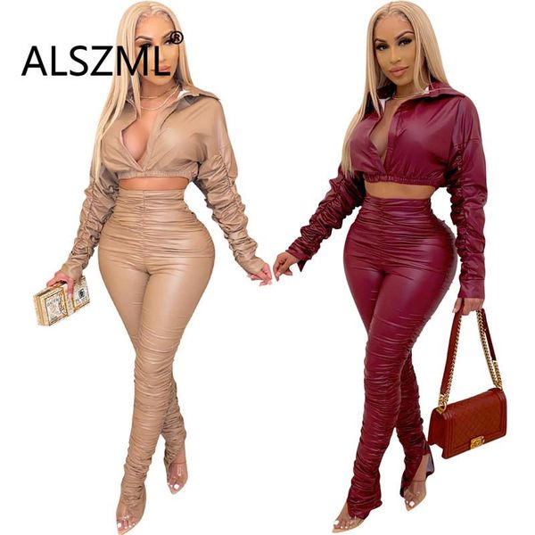 deep v neck long sleve simple pure color crop and pants 2 pieces set high street chic layd fashion tracksuits, Gray
deep v neck long sleve simple pure color crop and pants 2 pieces set high street chic layd fashion tracksuits, Gray