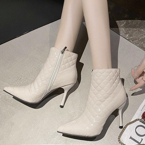 boots female black white shoes woman drop grid patent leather pointed toe thin high heels ankle women short zipper
boots female black white shoes woman drop grid patent leather pointed toe thin high heels ankle women short zipper