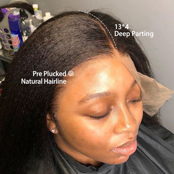 13x4 kinky straight wig 150 lace front human hair wigs for women brazilian lace closure wig yaki human hair wigs remy hair, Black;brown
13x4 kinky straight wig 150 lace front human hair wigs for women brazilian lace closure wig yaki human hair wigs remy hair, Black;brown