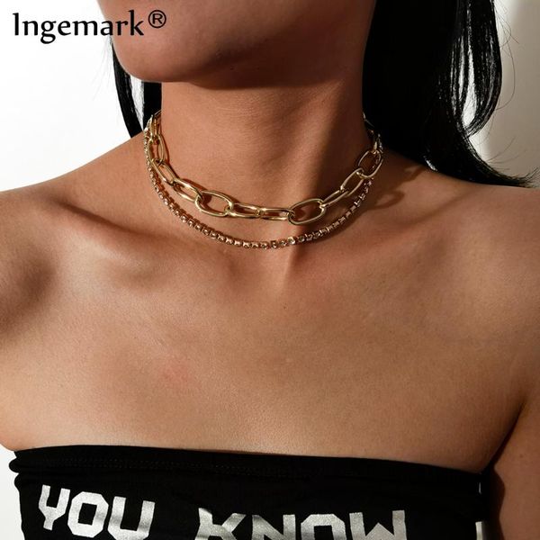 goth multilayer crystal choker necklace collares statement boho vintage chunky lock chain necklace christmas women jewelry gift, Silver
goth multilayer crystal choker necklace collares statement boho vintage chunky lock chain necklace christmas women jewelry gift, Silver