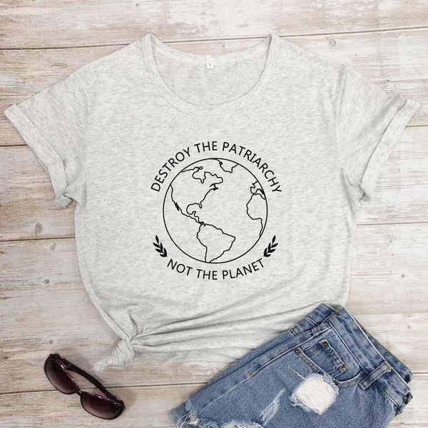 destroy the patriarchy not the planet t-shirt funny women feminist tshirt casual summer graphic ethical vegan tee shirt, White
destroy the patriarchy not the planet t-shirt funny women feminist tshirt casual summer graphic ethical vegan tee shirt, White