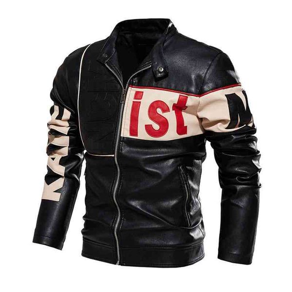 leather men fashion jacket and coats fleece lined motorcycle faux jackets outwear for male patchwork windbreak, Black
leather men fashion jacket and coats fleece lined motorcycle faux jackets outwear for male patchwork windbreak, Black