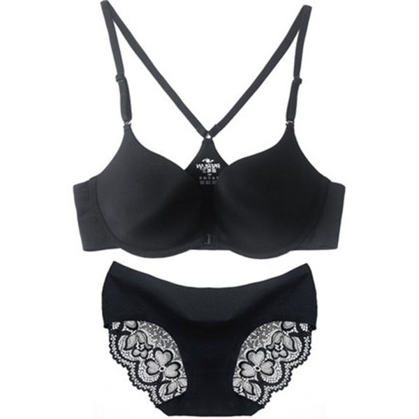 elovegirl seamless set lingerie front closure bra brief sets lycra comfortable breathable solid color underwear women, Red;black
elovegirl seamless set lingerie front closure bra brief sets lycra comfortable breathable solid color underwear women, Red;black
