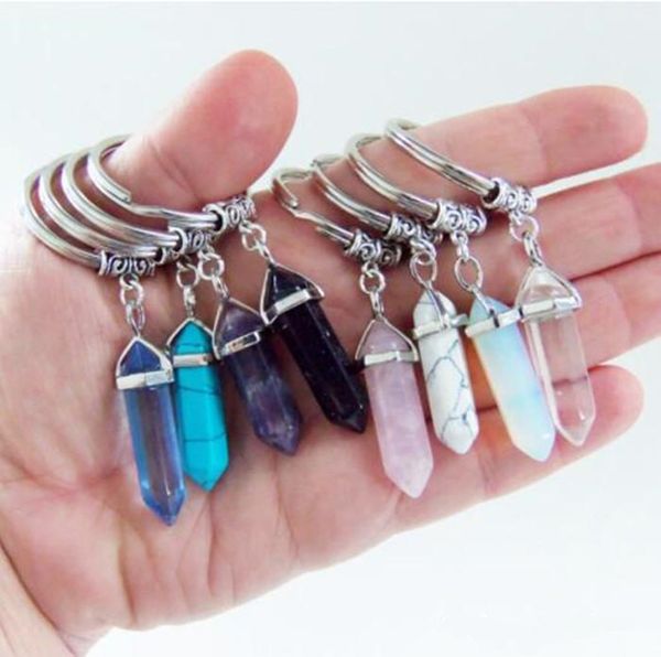chakra hexagon prism natural stone keychain key ring handbag hangs fashion jewelry gift dhl free, Silver
chakra hexagon prism natural stone keychain key ring handbag hangs fashion jewelry gift dhl free, Silver