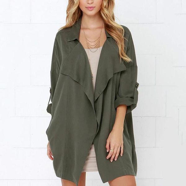 women designers clothes 2021 trench women autumn new arrivals fashion casual solid color turn down collar jacket coat, Tan;black
women designers clothes 2021 trench women autumn new arrivals fashion casual solid color turn down collar jacket coat, Tan;black