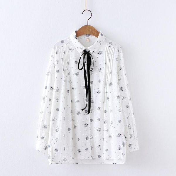 spring blouse shirts women preppy style turn-down collar lace-up bow fresh print split hem irregular shirts female loose blusas1, White
spring blouse shirts women preppy style turn-down collar lace-up bow fresh print split hem irregular shirts female loose blusas1, White
