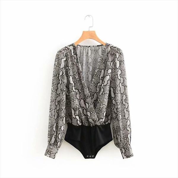 women retro cross v neck snake print slim bodysuit shirt casual long sleeve siamese blouse playsuits feminina blusas ls2626, Black;white
women retro cross v neck snake print slim bodysuit shirt casual long sleeve siamese blouse playsuits feminina blusas ls2626, Black;white