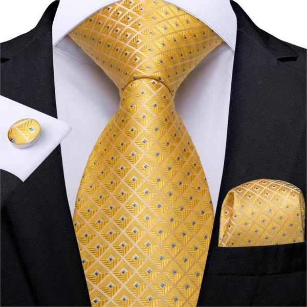 men tie yellow plaid wedding tie for men hanky cufflinks silk set dibangu designer business party mj-7294, Black;gray
men tie yellow plaid wedding tie for men hanky cufflinks silk set dibangu designer business party mj-7294, Black;gray