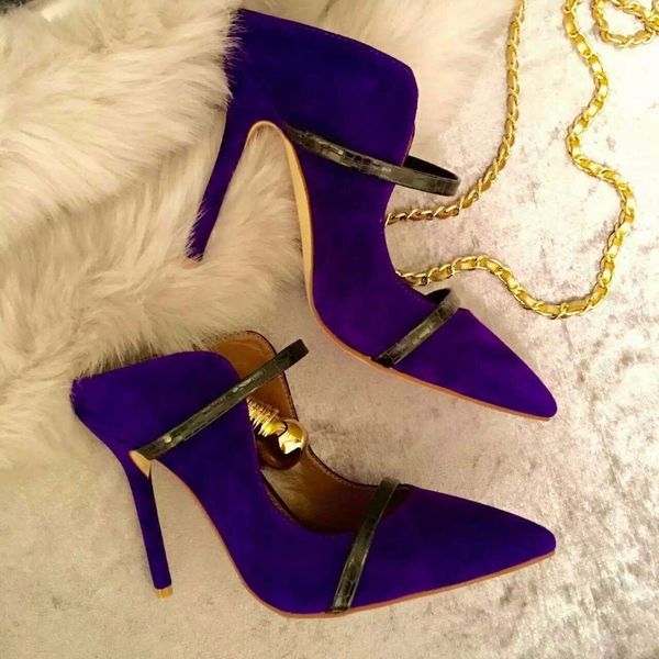 arrival spring new fall wedding dress women's shoes pointed to the fashion bombs shredded high heels leather suede mules vcz2, Black
arrival spring new fall wedding dress women's shoes pointed to the fashion bombs shredded high heels leather suede mules vcz2, Black