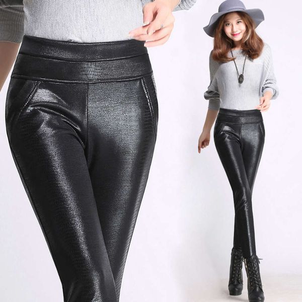 the big size of new delivery quality productsautumn and winter plush thickened warm crocodile skin leggings tight bottomed leather pant, Black
the big size of new delivery quality productsautumn and winter plush thickened warm crocodile skin leggings tight bottomed leather pant, Black