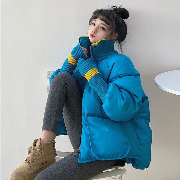 women's down & parkas long sleeve stang neck padded jacket woman thick warm winter loose overcoat harajuku streetwear big size short co, Black
women's down & parkas long sleeve stang neck padded jacket woman thick warm winter loose overcoat harajuku streetwear big size short co, Black