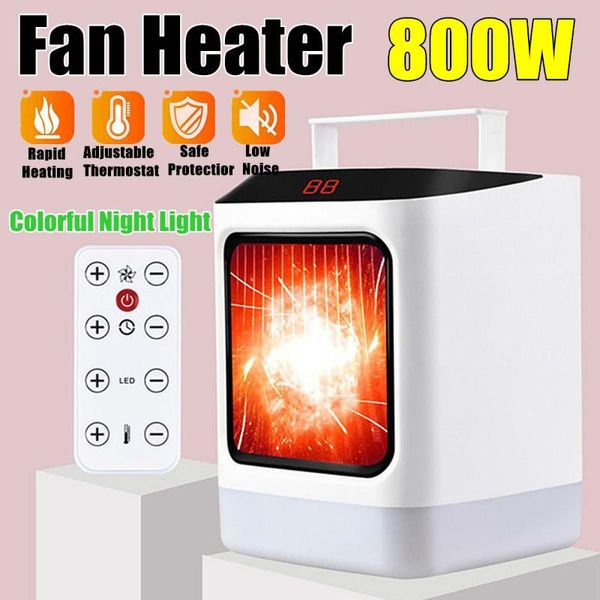 1000w portable electric heater with led night light & remote control mute heating fan space heater winter warmer home office
1000w portable electric heater with led night light & remote control mute heating fan space heater winter warmer home office