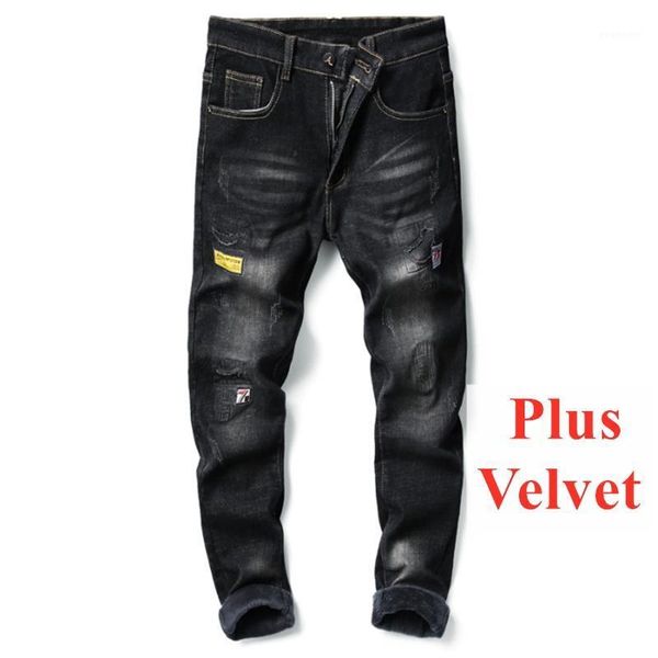 autumn winter black plus velvet jeans mens slim fit straight high street cowboys trousers hombre casual patchwork denim pants1, Blue
autumn winter black plus velvet jeans mens slim fit straight high street cowboys trousers hombre casual patchwork denim pants1, Blue