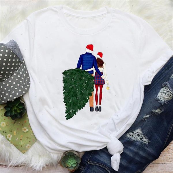 women 90s love couple new year fashion holiday merry christmas print lady female graphic tees clothes t shirt t shirt, White
women 90s love couple new year fashion holiday merry christmas print lady female graphic tees clothes t shirt t shirt, White