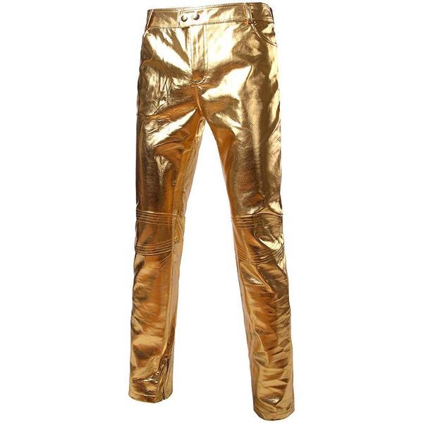 men's pants mens pu faux leather side zipper moto jeans style metallic pants/straight leg trousers, Black
men's pants mens pu faux leather side zipper moto jeans style metallic pants/straight leg trousers, Black