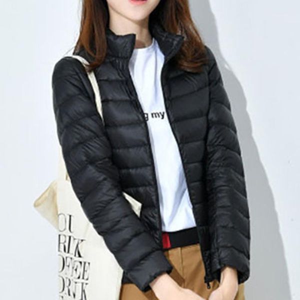 women autumn coats warm duck down 2020 winter female casual jacket stand neck light thin style ladies slim jacket overcoat1, Black
women autumn coats warm duck down 2020 winter female casual jacket stand neck light thin style ladies slim jacket overcoat1, Black