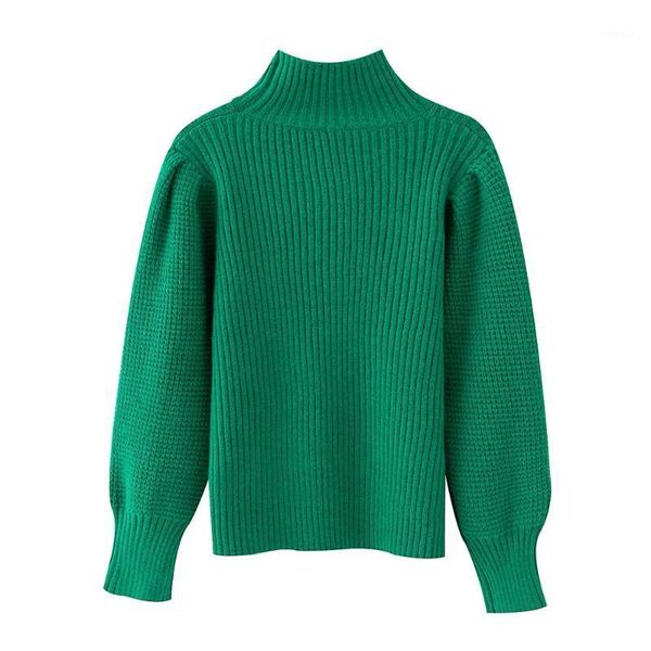 fall 2020 women's new round neck bubble long sleeve fresh green college style simple wild slim slim sweater1, White;black
fall 2020 women's new round neck bubble long sleeve fresh green college style simple wild slim slim sweater1, White;black