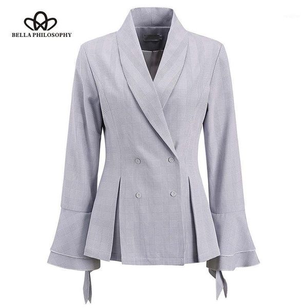 bella philosophy 2020 spring women casual jackets plaid loose long flare sleeve female jackets double breasted fashion1, Black;brown
bella philosophy 2020 spring women casual jackets plaid loose long flare sleeve female jackets double breasted fashion1, Black;brown