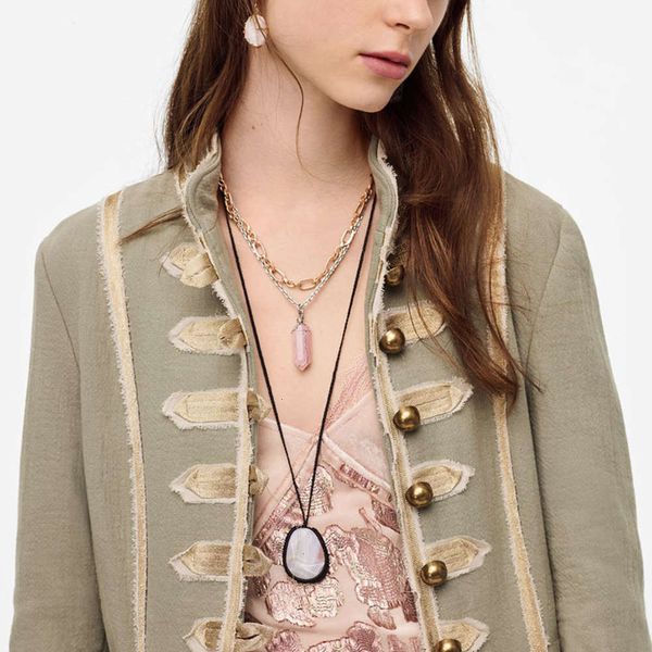 women's necklace stone two-layer za imitation simple necklacesvsz05q3j, Silver
women's necklace stone two-layer za imitation simple necklacesvsz05q3j, Silver